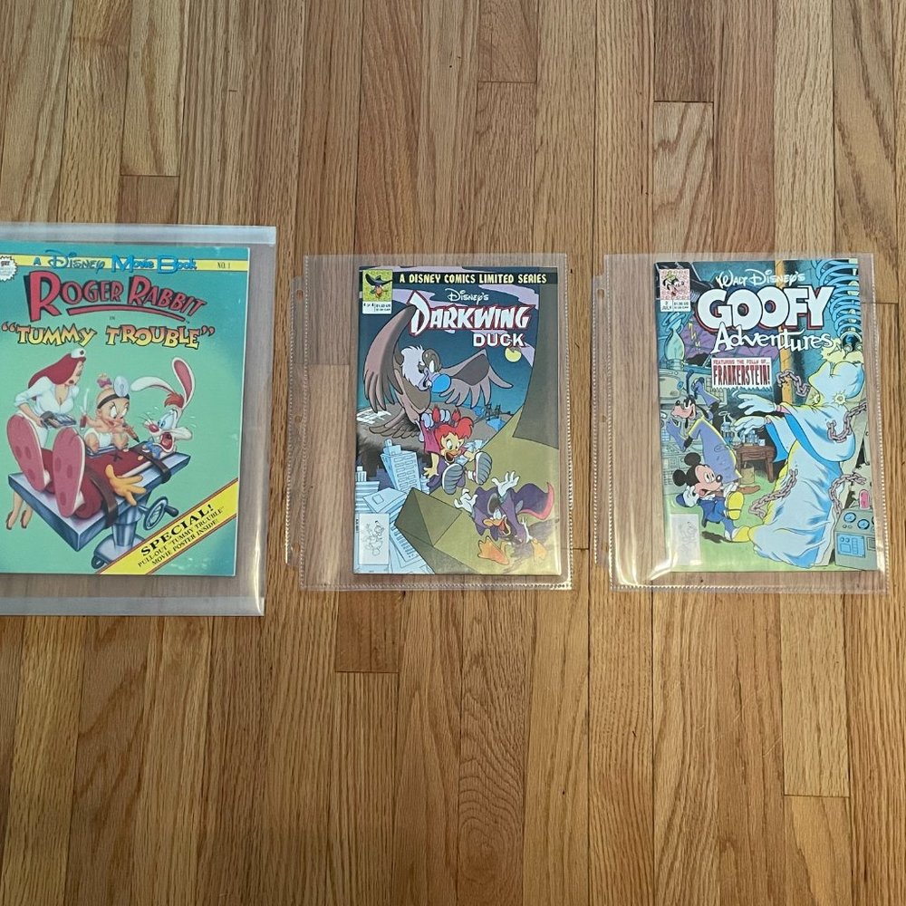 3 Disney Comic Books, Goofy Adventures, Darkwing Duck, Roger Rabbit